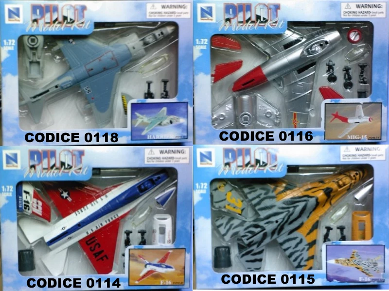 NEW RAY 1:72 - SKY PILOT KIT AEREO - 22 MODELLI DIVERSI - Immagine 2 di 4