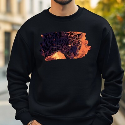 Leopard Anime Style Sweatshirt Cosy and Perfect for Any Occasion S to 4XL