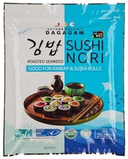 Organic Sushi Nori, Twice Roasted Seaweed, 50 Sheet, Product of Korea, USDA, ...