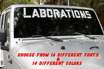 Custom Windshield Vinyl Lettering Decal Graphic FONT Sticker