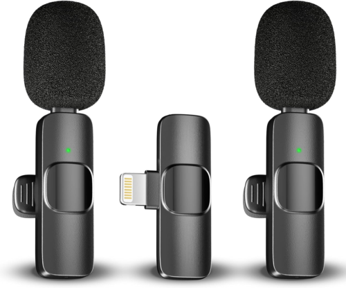Professional Wireless Lavalier Lapel Microphone for Iphone Ipad, Mini Lapel Mics - Afbeelding 1 van 7
