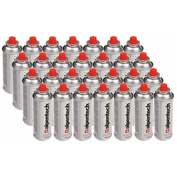 28x Cartucho Gas 400ml Camping Alpdetech Butano Rango -10 a +40 IK300
