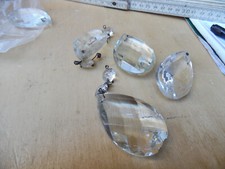 2 x Mandorla pendente a goccia vetro cristallo lampadario applique misu. 4,5 x 3