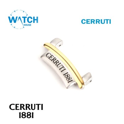 15,68 mm CERRUTI 1881 Metall Uhrenarmband Schließe Silber-Goldfarben Edelstahl