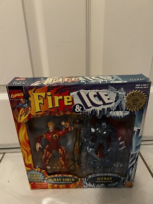 Toy box marvel comics fire and ice   Human Torch and Ice Man