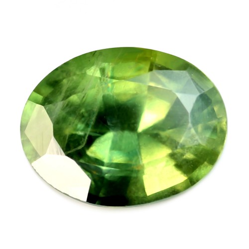 Certified Natural Green Sapphire 1.16ct SI Clarity Oval 6.8x5.3 mm From Kenya - Picture 2 of 5