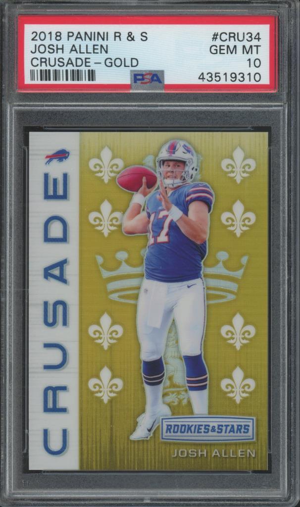 Josh Allen Panini Rookies & Stars Crusade #CRU34 Gold