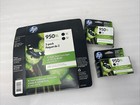 Genuine Hp 950Xl Black Ink Cartridge Dated 7/2022 2021 - Lot Of 4 Sealed!