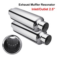 2 UNIVERSALE AUTO SILENZIATORE SCARICO INOX MARMITTA TERMINALE DI SCARICO Ø 64mm