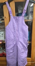 Rothschild Kids Purple Snow Pants Bib Zip Up Med Sz 3
