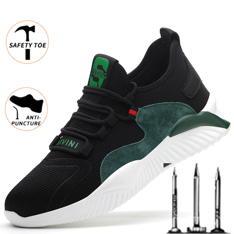 Zapato de seguridad para hombre punta de acero anticaída a prueba de balas indestructibles Zapatillas Botas