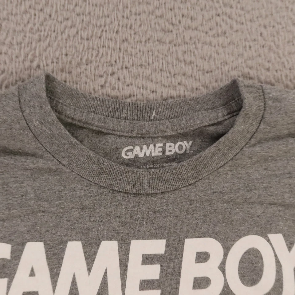 Camisa Game Boy Para Hombre Grande Gris Mezcla Algodón Nintendo Manga Corta Foto 3 de 4