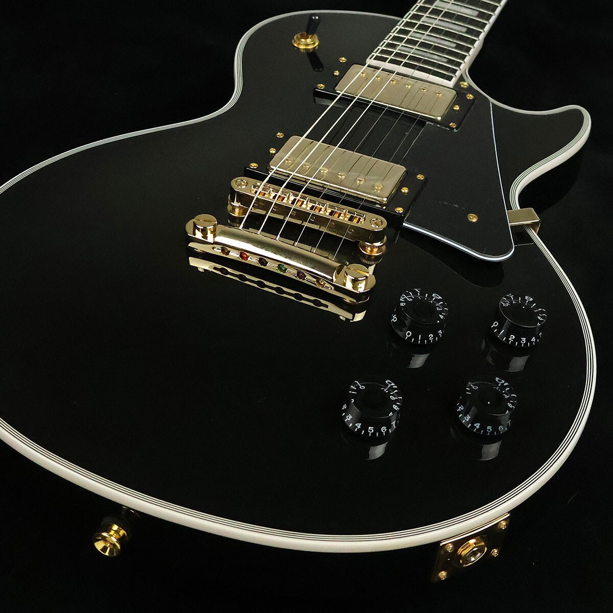 Bacchus DUKE-CTM BLK Les Paul Custom Type Electric Guitar Black | eBay