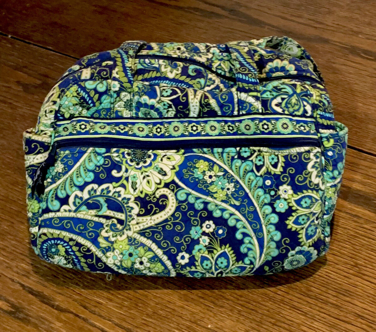 VERA BRADLEY Diaper Bag Blue Rhapsody Paisley Floral Quilted