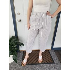 Vintage 80s Gitano Cropped Striped Pants