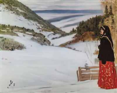 Michail Nesterow Foto A4 Winter im Sketch 1904