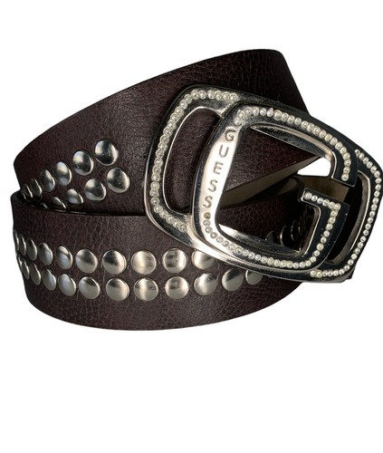 Guess Studded Leather Belt G Rhinestone 