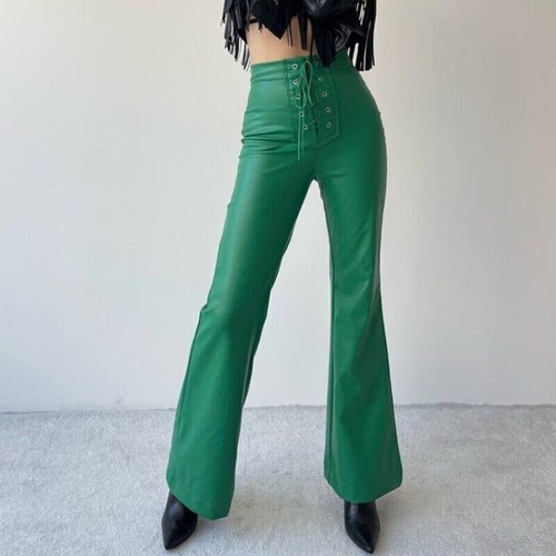 Laday Fashion Sexy High-Waisted Casual Skinny Bell-Bottoms Pants Light Flares - Picture 4 of 18