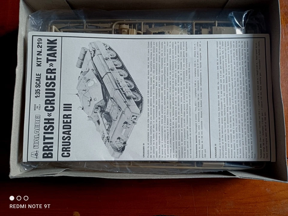 Italeri Italaerei 1/35 Crusader III Sealed Sigillato - Immagine 3 di 3
