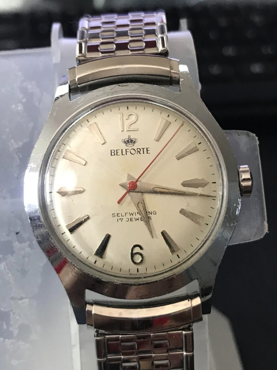 Belforte SWISS 1950/60's Rare Automatic All SS 35mm Men's Watch