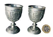 Ornament Metal Small Goblet Heidelberg x2 Bundle Vintage ra