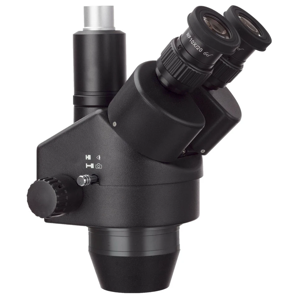 Cabezal de microscopio estéreo con zoom trinocular AmScope 7X-45X - negro - SM745T-B Foto 3 de 4