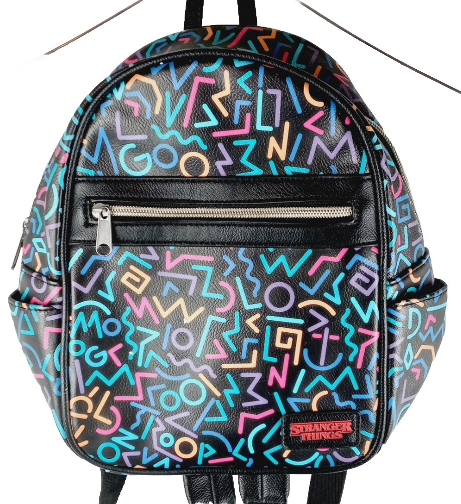 LOUNGEFLY STRANGER THINGS Mini Backpack Funko Retro Design 80s 90s LOUNGEFLY STRANGER THINGS Mini Backpack Funko Retro Design 80s 90s