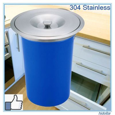 Concealed Benchtop Bench Top Bin Trash Waste Bin Container Rubbish