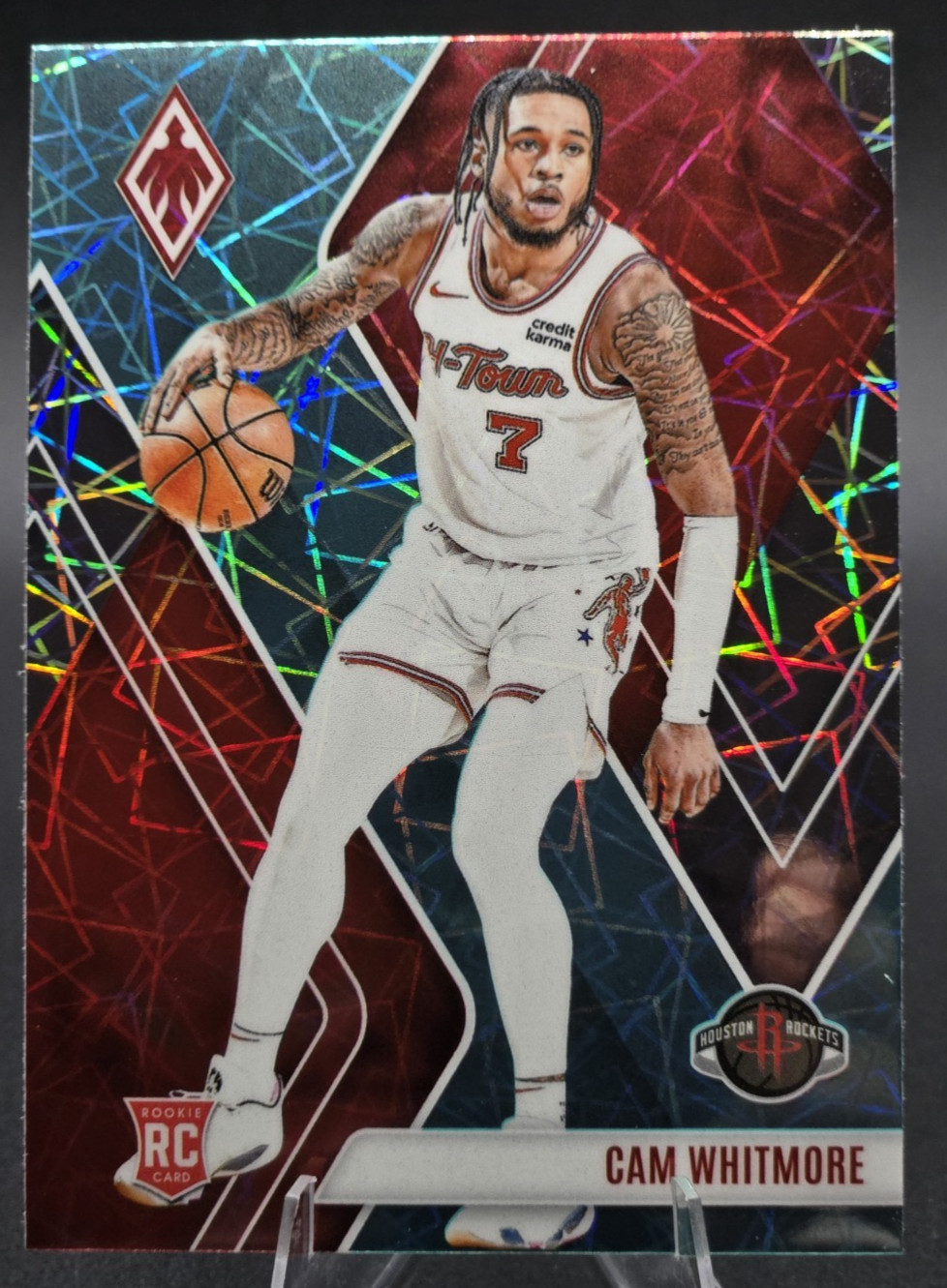 2023-24 Panini Phoenix - Rookies #294 Cam Whitmore (RC) - Teal Lazer - Rockets