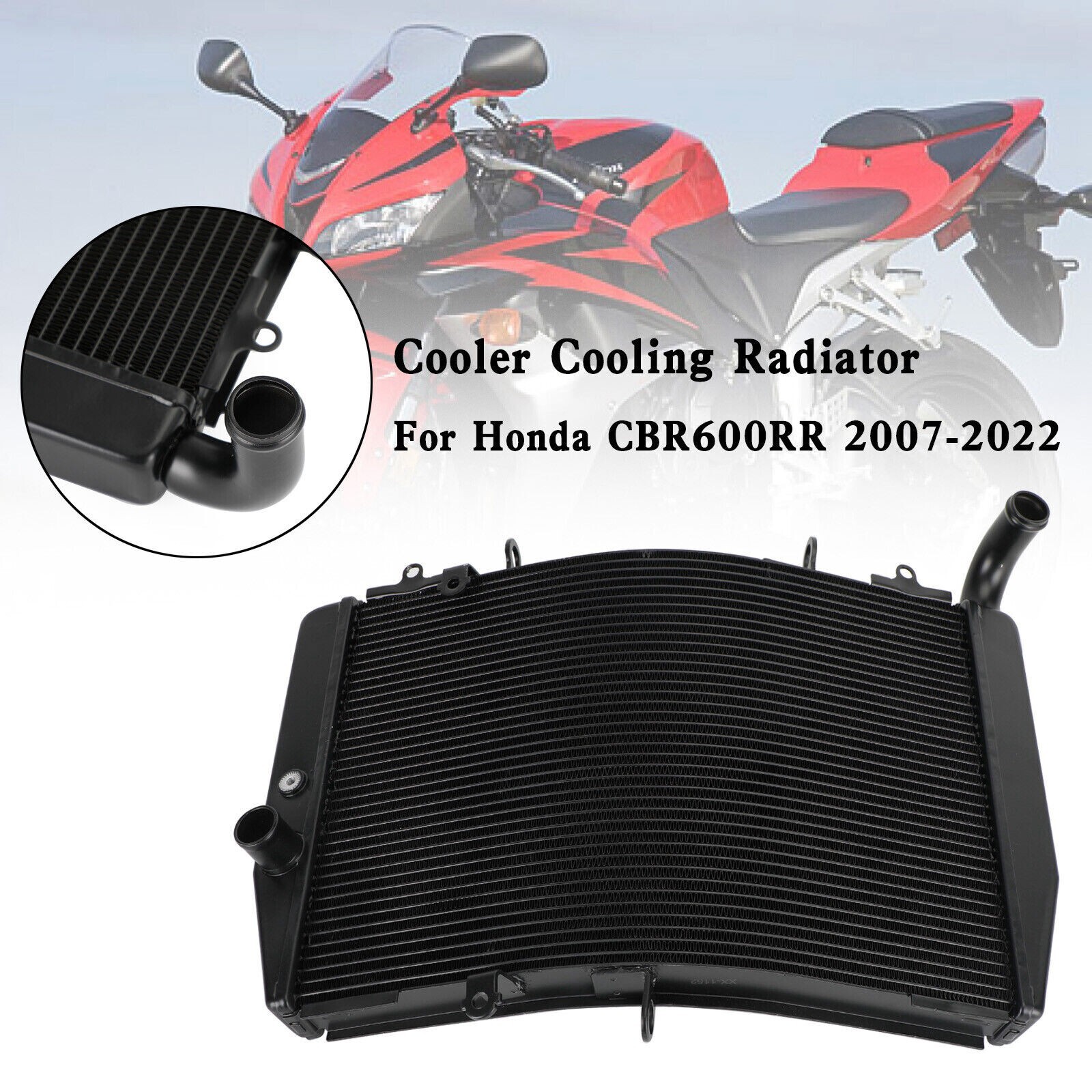 Radiateur moto CBR 600 RR RA pièce refroidissement eau aluminium circuit 2007 2008 2009
