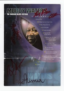 Muddy Waters JR., John Primer, Mojo Buford, Ray Allison, & Unknown Signed Card