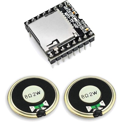 DFPlayer Mini MP3 Modul mit Lautsprecher 2W 8Ohm geeignet für Arduino DIY