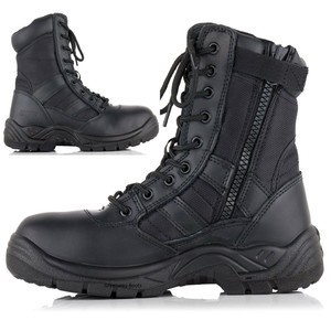 non leather combat boots