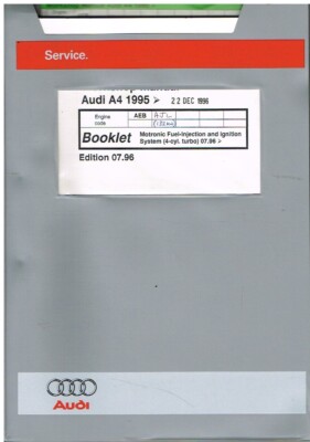 AUDI A4 1.8 20v TURBO ENGINE AEB MOTRONIC INJECTION & IGNITION 96- REPAIR MANUAL