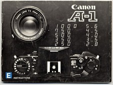 Canon A-1 Instructions / Manual C-IE-070 Q 1280D 19.5 - Very Good