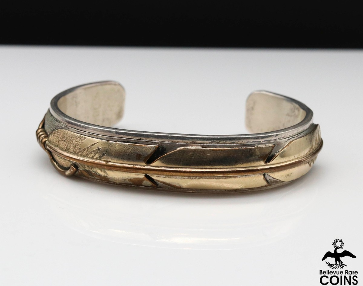 Native Lee Bennett 1/20th 12k Gold-Filled Feather Sterling Native Lee Bennett 1/20th 12k Gold-Filled Feather Sterling