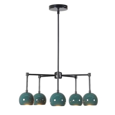 Five Light eyeball Shade Sputnik Brass Starburst Ceiling Chandelier Light Fixtur