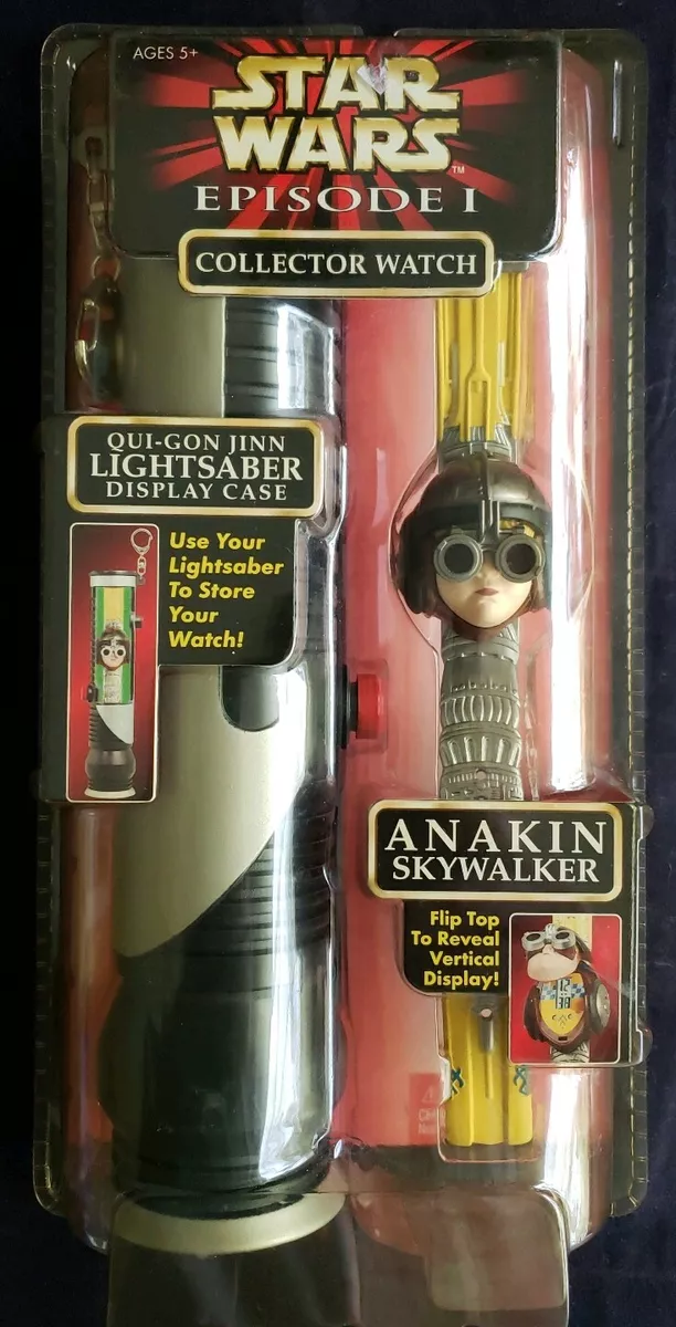 Star Wars Collector Anakin Skywalker Watch Qui-Gon Jinn Lightsaber Display  Case