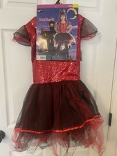 Halloween costume girls red devil costume new size large 10/12