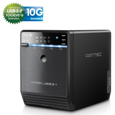 FANTEC QB-35U31R - 4× 3.5''/2.5'' HDD/SSD RAID-Gehäuse USB 3.2 Gen. 2