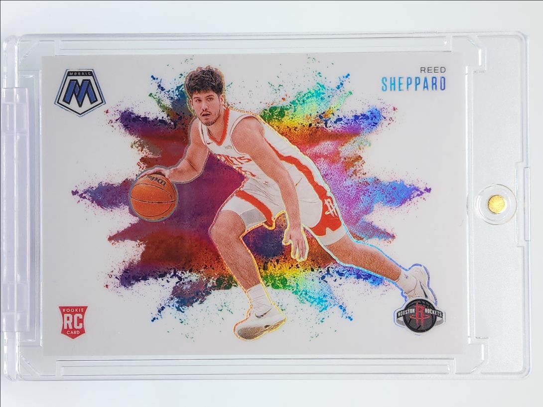 REED SHEPPARD 2024-25 MOSAIC COLOR BLAST SP ROOKIE HOUSTON ROCKETS RC Q5459