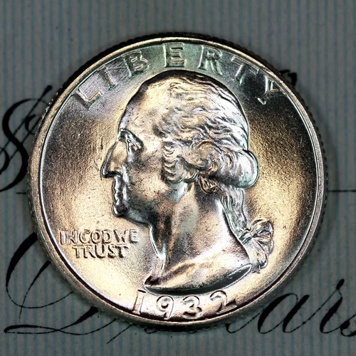 * 1932-P * SUPERB+ GEM BU MS WASHINGTON QUARTER * FROM ORIGINAL COLLECTION