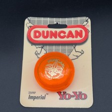  Vintage Duncan Imperial Yo-Yo   Translucent Orange   Classic Skill Toy Carded 