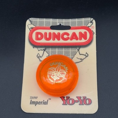  Vintage Duncan Imperial Yo-Yo   Translucent Orange   Classic Skill Toy (Carded)