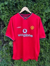 MANCHESTER UNITED 2000/2002 HOME FOOTBALL SOCCER JERSEY VINTAGE SHIRT UMBRO Sz L