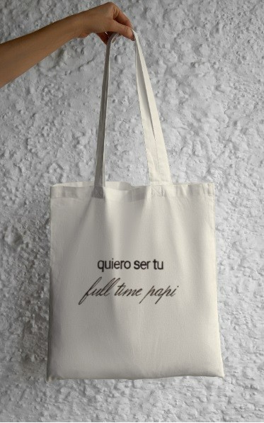 Tote Bag Guitarricadelafuente “Full Time Papi” | Bolsa de Tela | Reutilizable |