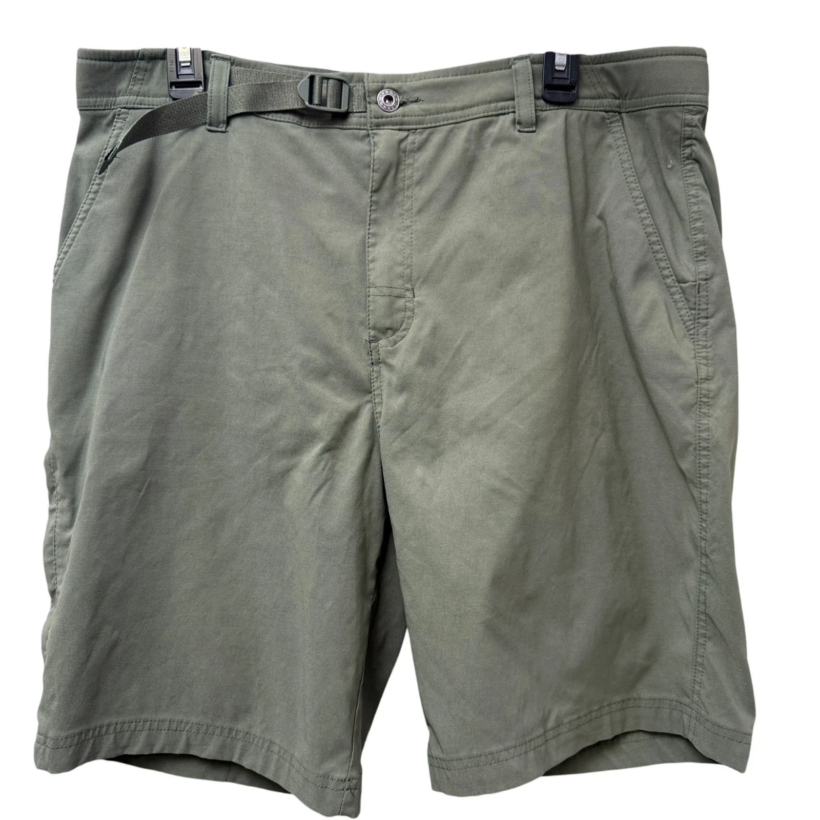 GERRY Hiking Shorts Mens 38 Green Performance Stretch Utility Outdoorsman 9"
