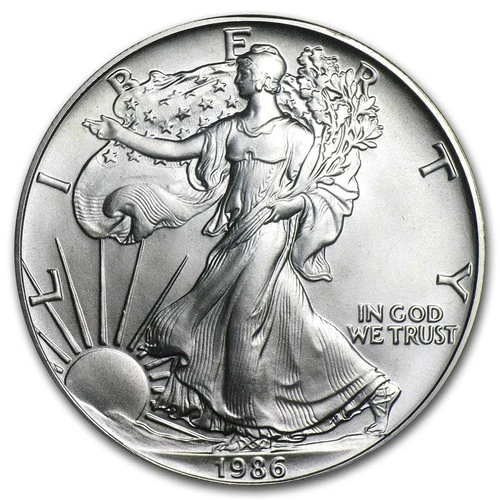 1986 US Mint American Silver Eagle Fine .999 Bullion Coin UNC ~ Free Shipping