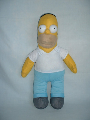 THE SIMPSONS groß 19 Zoll HOMER SIMPSON kuschelweiches Plüschtier TOY FACTORY/TV SERIE