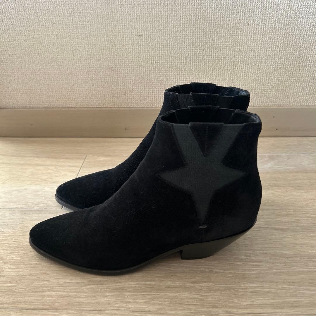 Saint Laurent Paris Short Boots Shoes EU 37 US 7 Suede Black Authentic thumbnail 16